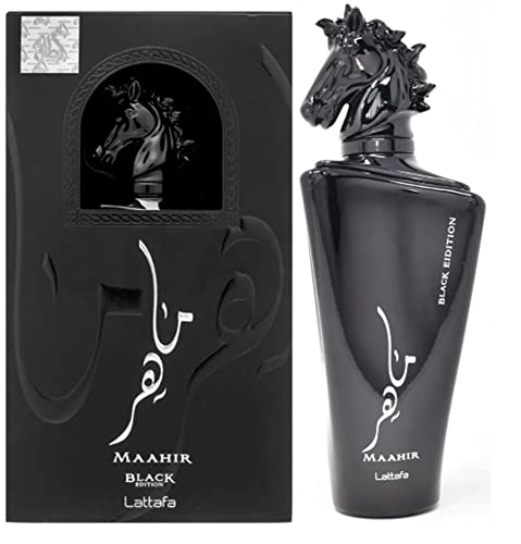 Maahir Black Edition Perfume 100 ml EDP fragancia árabe de larga duración 24 horas para hombres y mujeres