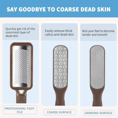 Image of Fu Store 2 Pack Foot Files Callus Remover Foot Rasp Dual Sided Foot File