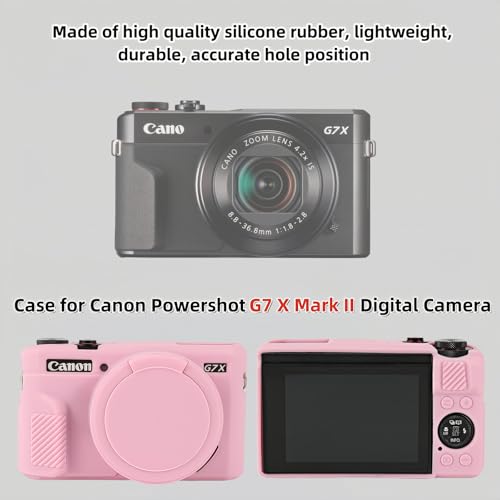 Funda para Canon Powershot G7X Mark II en silicona rosa miniatura 2