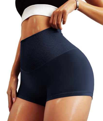 4" No Front Seam High Waist Biker Shorts for Women, Squat Proof Athletic Running Yoga Workout Gym Shorts, Women's Sports & Recreation Shorts, Tummy Control Sculpting