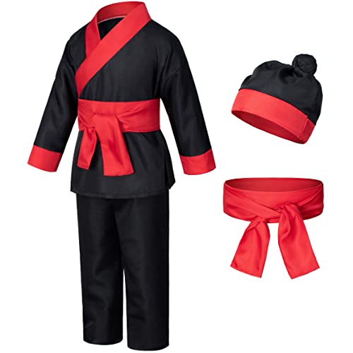 Disfraz completo de guerrero samurai para niños