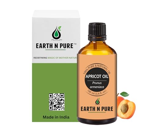 Image of Earth N Pure Apricot Oil (Khumani Oil) Cold Pressed, Natural and Therapeutic Grade 100 ml
