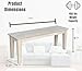 International Concepts Farmhouse Bench, 47-Inch Wide, Solid Parawood, Unfinished