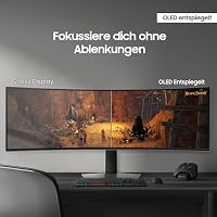 Samsung 49 Zoll Odyssey OLED G9 G93SD, DQHD (5.120 x 1.440), Gaming Monitor, PC Bildschirm, 240 Hz, OLED Glare Free, 0,03 ms Reaktionszeit, Gaming Hub, LS49DG934SUXEN – Ansicht 7