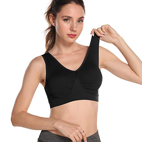 Onory 3 Pack Sports Bras for Women Wirefree Padded Workout Yoga Gym Fitness Bra Medium Support - Image 4