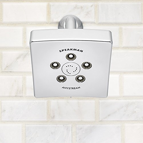 Speakman, Polished Chrome S-3021 Kubos Anystream High Pressure Adjustable 2.5 Gpm Shower Head #TOP1