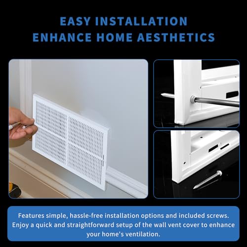 18x6 Vent Register [Duct Opening], Vent Covers for Home Ceiling, Two-Way Ventilation Register, Adjustable Solid Steel Wall Register Vent Cover (18"W x 6"H [Duct Opening]) by Twelve pines - Image 3