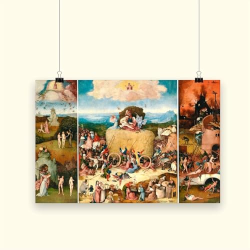 Toile Bosch Haywain triptyque pour décorer un bureau moderne - 2