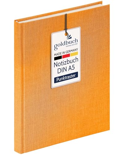 Goldbuch Summertime Note Carnet A5 200 Pages Pointillés - Couverture Lin Bleu