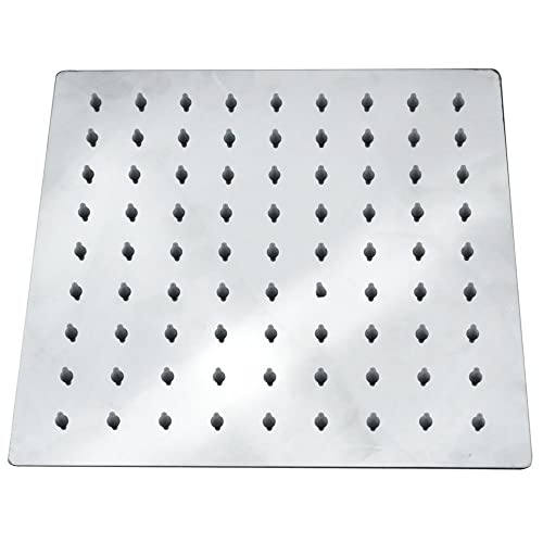 Ducha Chuveiro Inox Quadrado 20x20 cm Com Braço 40cm (Inox 201)