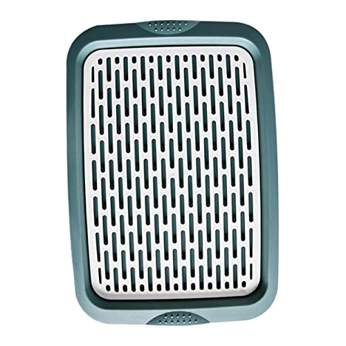 Wakauto Kitchen Organizers Double Layer Draining Plate Plastic Fruit Tray Vegetable Tray Water Drain Board