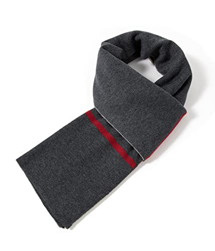 Bufanda de lana de merino para hombre en invierno ideal con ropa de punto grueso a rayas Villand