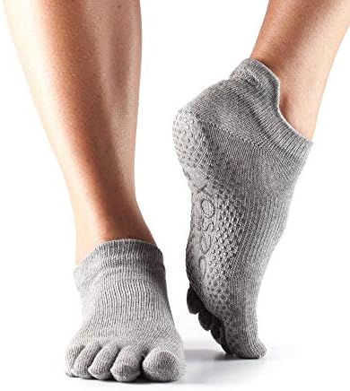 Toesox Unisex Full Toe Low Rise Yoga & Pilates Grip Sock