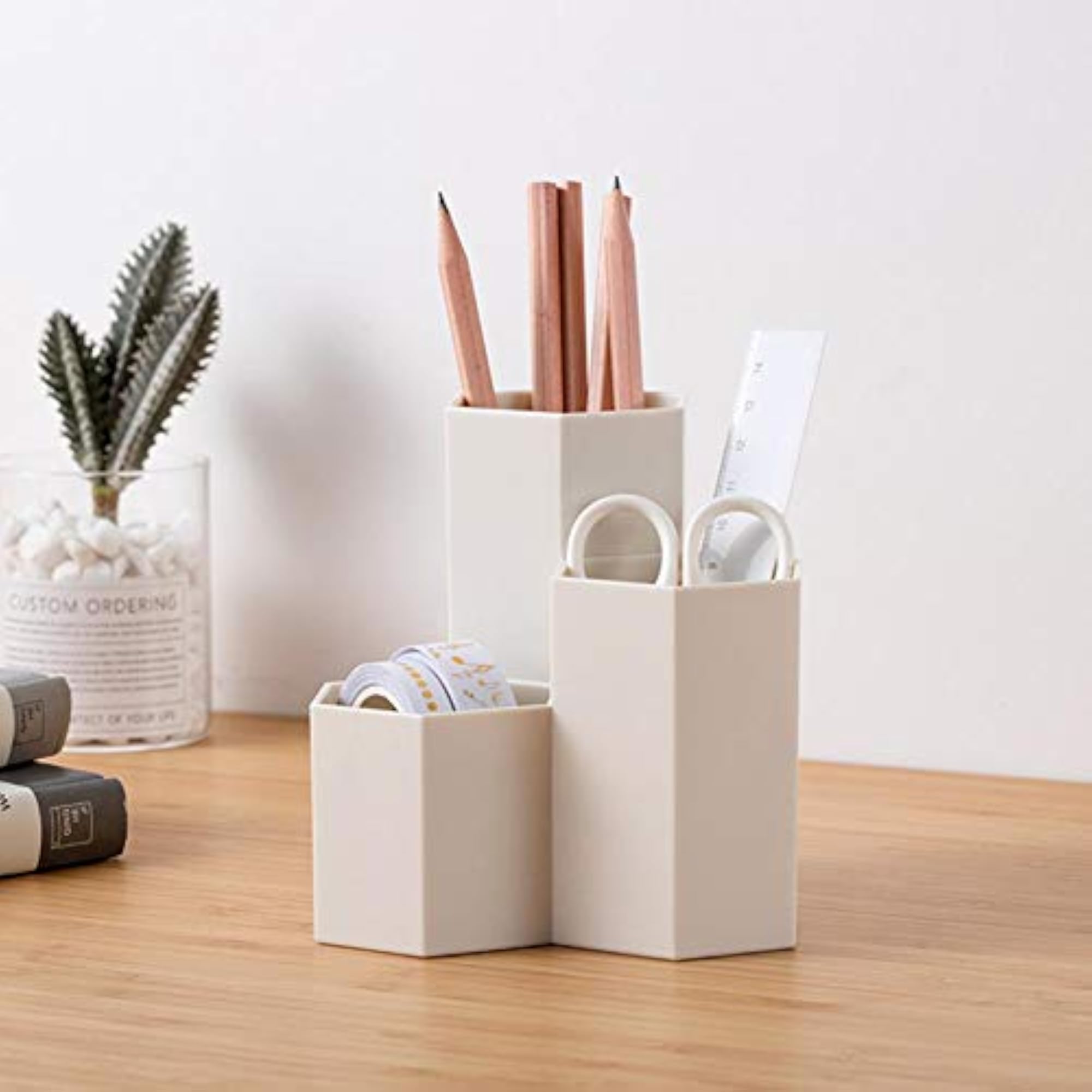 PS Nail Polish Cosmetics Box Pen Holder Makeup Brush Storage Case