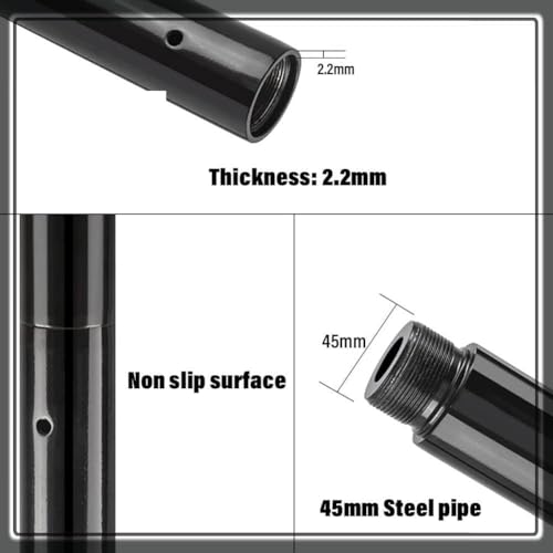 Generico Palo da Ballo con Montaggio Permanente a soffitto, palo da spogliarello Professionale per Fitness e Locali notturni, palo da spogliarello Nero per casa, Club, Camera da Letto, Appartamento,