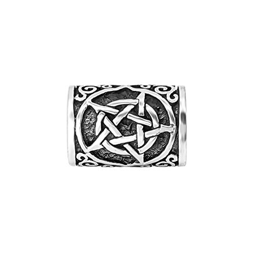 Accesorio barba contra tirones con estrella wicca de plata para evitar caídas 4