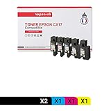  NOPAN-INK - x5 Toners - C13S050614 (Noir x2 + Cyan + Magenta + Jaune) - Compatible pour Epson Aculaser C 1700 Epson Aculaser C 1700 Series Epson Aculaser C 1750 N Epson Aculaser C 1750 W Epson Aculas