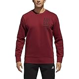 Cuello redondo acanalado. adidas Athletics International Crew - Rodilleras para Hombre, Hombre, Color Noble Maroon, tamaño Small
