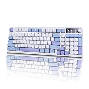 Bangsanth Wireless Keyboard, RGB Backlight Keyboard, Tri-Mode BT5.0/2.4GHz/USB-C, 99-Key Creamy, Anti-ghosting Keys, Compatible with PC, Mac, Gaming Consoles