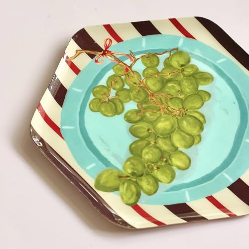 Image of The Wishing Chair Vintage Reserve Metal Wall Plate, Green Grapes