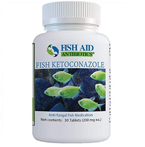 SOBAKEN Fish Aid Fungus - Antifungal Fish Medication - Ketoconazole for Fish - for Fungal Infections in Fish - (200 mg, 30 Tablets)