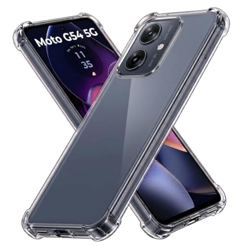 Image of Silicone Shockproof Clear Bumper Back Cover Case for Motorola Moto G54 5G / G64 5G |360 Degree Soft Transparent Back Cover Case for Moto G54 5G / G64 5G (Transparent)