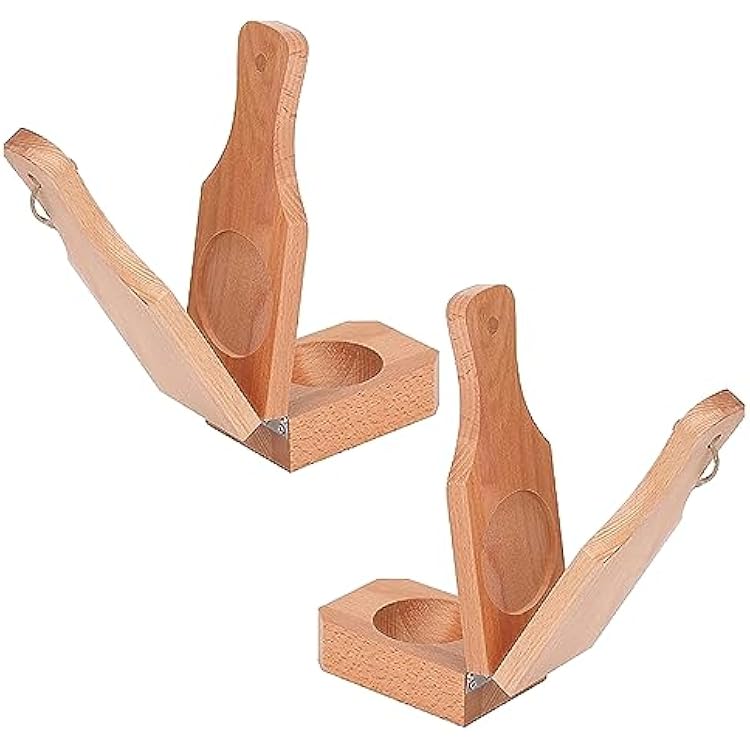 Tostones Plantain Press, Solid Wood 2 in 1 Design Plantain Smasher for Kitchen Restaurant Making Fried Plantain Chips & Tostones Cups (1)