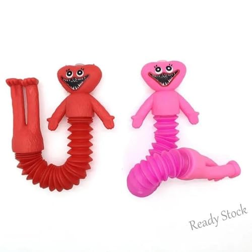 Image of RENARSH 4Pack Telescopic Suction Cup Toys, Shape-changing LED Giraffe, Taddy, Poppy Toy for Kids, Age 3+