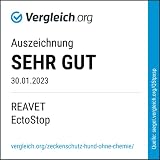 ReaVET EctoStop Spot On Hund 50ml - Flohmittel Hund & Zeckenmittel mit Neemöl Extrakt - Effektiv gegen Ektoparasiten, Zecken, Flöhen, Milben