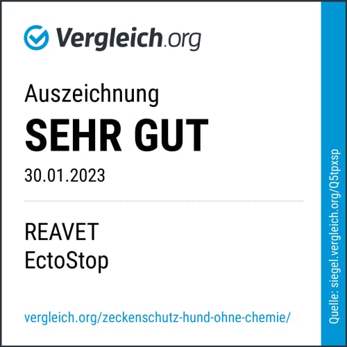 ReaVET EctoStop Spot On Hund 50ml - Flohmittel Hund & Zeckenmittel mit Neemöl Extrakt - Effektiv gegen Ektoparasiten, Zecken, Flöhen, Milben