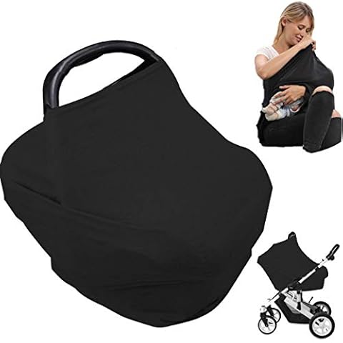 Nursing Cover for Baby Breastfeeding, Newborn Essentials Breathable Car Seat Covers up for Babies Boy Girl Infant Added Privacy for Carseat Canopy New Mom Must Haves Stuff Shower Gifts Registry Search Cover