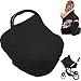 Car Seat Nursing Breastfeeding Cover, Thick Cozy Jersey Carseat Canopy Cover, Stroller Cover for Infant Babies, Extremely Stretchy, Amazing Soft, Convertible Multi Use 6 in 1- Black