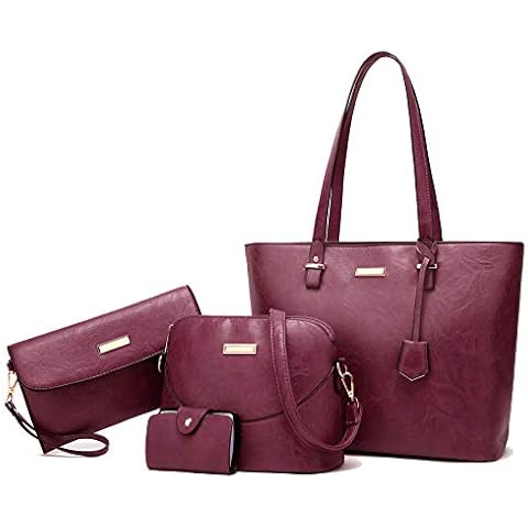 TcIFE Purses and Handbags for Womens Satchel Shoulder Tote Bags Wallets, 7-purple, L Cover