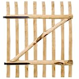 vidaXL Cancello Singolo per Recinzione in Legno di Nocciolo 100x120 cm