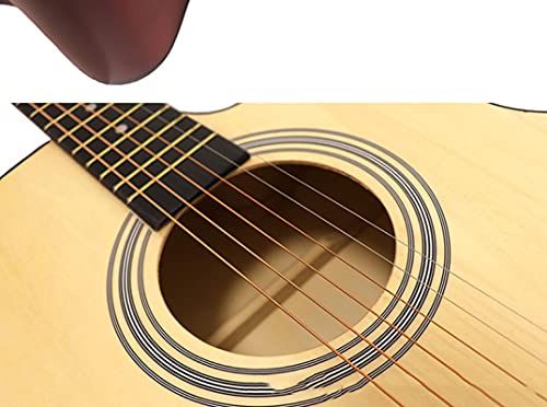 MLOPPTE Guitare,40 pouces guitare acoustique en bois pour débutants étudiants formation tilleul 6 cordes instruments de musique folk 40 pouces marron - Les Beatles, Paul McCartney, John Lennon, RIngo Starr, George Harrison MLOPPTE Guitare,40 pouces guitare acoustique en bois pour débutants étudiants formation tilleul 6 cordes instruments de musique folk 40 pouces marron – Image 8