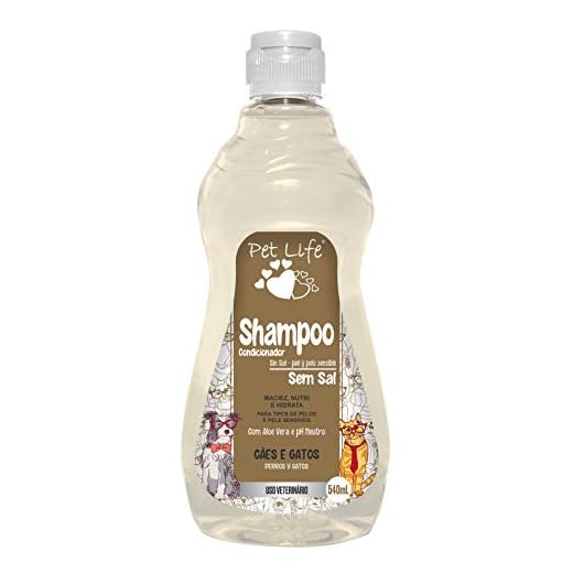 Shampoo Pet Life Sem Sal Cães e Gatos 540mL