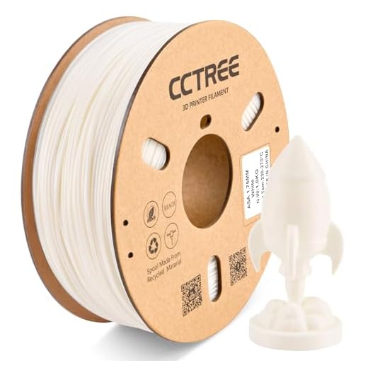 CCTREE ASA Filament 1.75mm, UV-Resistant, High-Strength & Weatherproof Material for Durable Outdoor Prints, 3D Printer Filament 1kg (2.2lbs) Spool, Dimensional Accuracy +/- 0.03mm, White