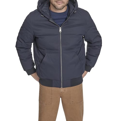 Levi's Men's Quilted Bomber with Hood, Navy, Medium by Levi's - Used condition - US$91.55