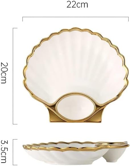 Miniatura 2 de DNATS Juego de vajilla de cerámica con borde dorado verde para desayuno, aperitivos, platos de albóndigas, ensalada, fideos, palillos de sopa, juego