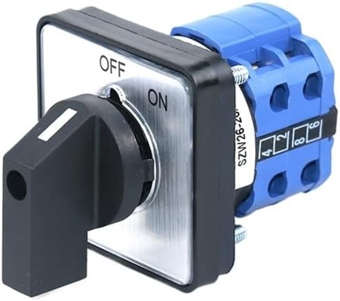 SZW26/LW26-20 20A ON Off 8 Terminals 2 Position Manual Transfer Cam Rotary Switch 64X64mm Panel