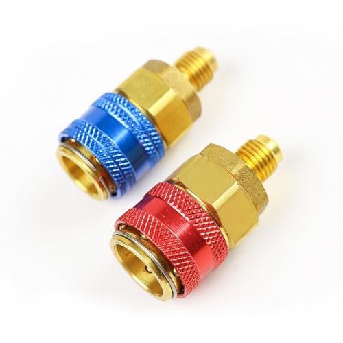 Adaptadores R134a para AC con conector SAE macho de 1/4" miniatura 2