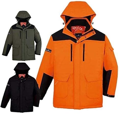 Amazon.co.jp: [自重堂] 防寒服 作業服 裏アルミ防寒コート(フード付