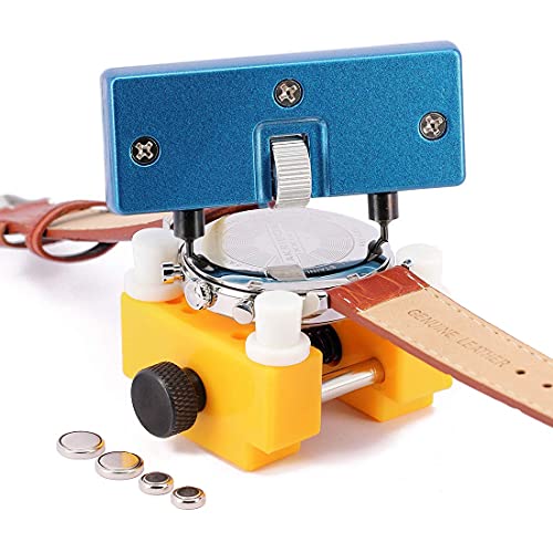 Wellfit Watch Back Remover Tool Kit, Watch Case Back Opener With 4Pcs Watch Battery #TOP4