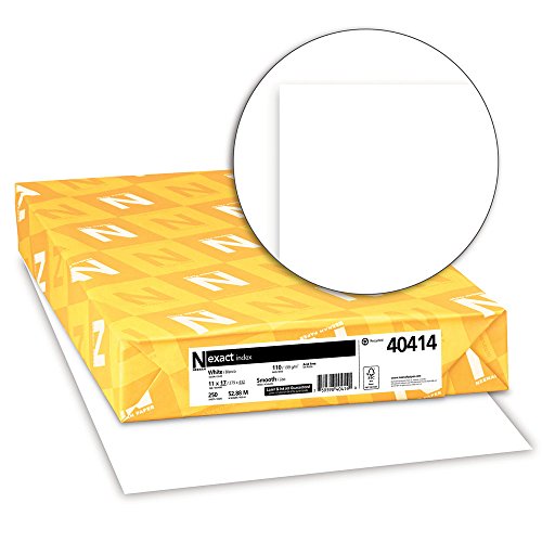 Image of Neenah Paper 40414 Exact Index Card Stock, 110lb, 92 Bright, 11 x 17, 250 Sheets, White (Pack of 2)