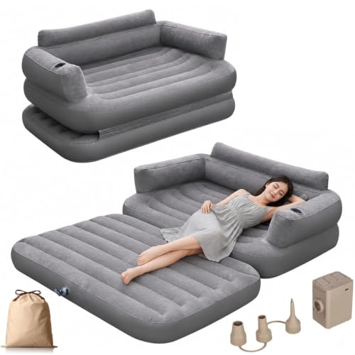 エアソファ ソファベッド 2WAY 2人用 142×192×60cm