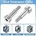 Uxcell 12Pcs 304 Stainless Steel Shoulder Bolt 4mm Dia 10mm Length M3 Thread Hex Socket for Textile Hydraulic Injection Molding Machinery Industries