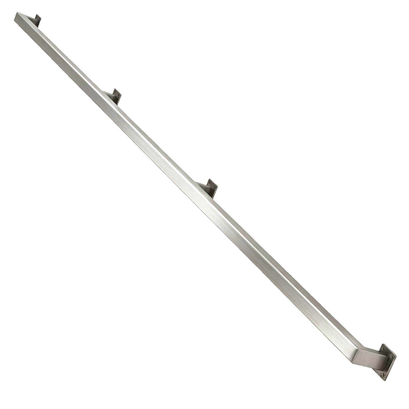 Square Tube Hand Rails Wall Mount Banister Modern Stair Railing, 440LBs Load, Non-Slip Grab Handle for Loft Porch Garage and Patio(14ft/420cm)