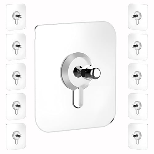 SHITHI ENTERPRISES Adhesive Screw Wall Hooks for Hanging Home Decor Items, Photo Hanging Hooks for Keys, Photo Frames, Waterproof, Stainless Steel Hold Upto 6KG (Screw_Hooks)