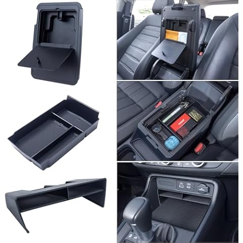 PIMCAR 3PCS Center Console Organizer Compatible with Honda CRV 2025 2024 2023 Accessories CR-V Hybrid Hidden Storage Armrest Box Insert Tray Cover
