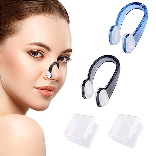 CUHZA Pince Nez Natation，2 Pièces Pince-Nez en Silicone Protecteur de Nez Imperméable...